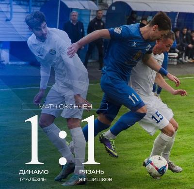 ФК «Рязань» сыграл вничью с командой Брянска